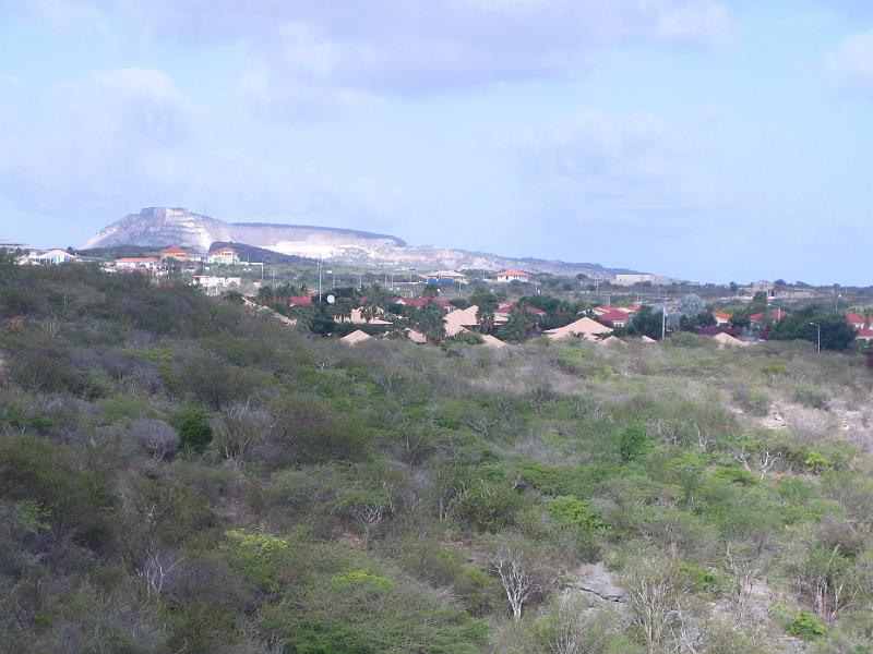jt04.JPG - Nog verder landinwaarts wordt de Tafelberg afgeggraven en worden villaparken en bungalows gebouwd. Op de voorgrond de door het project Halibi bedreigde natuur.